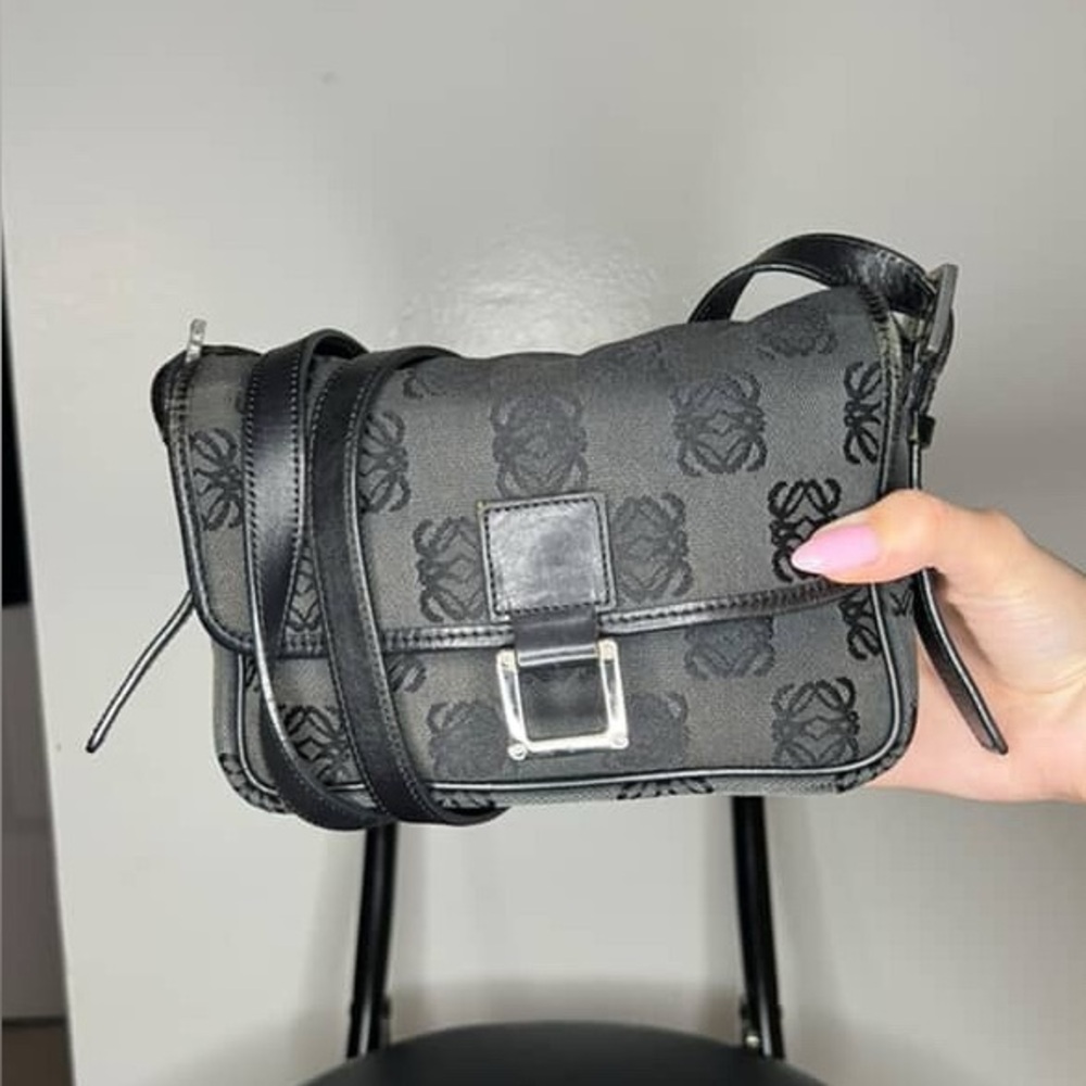 Loewe Anagram Jacquard Crossbody Bag in Black – Preloved